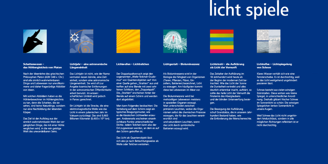 Projektgruppe Visuelle Kommunikation GmbH - Lichtspiele, Anleitung