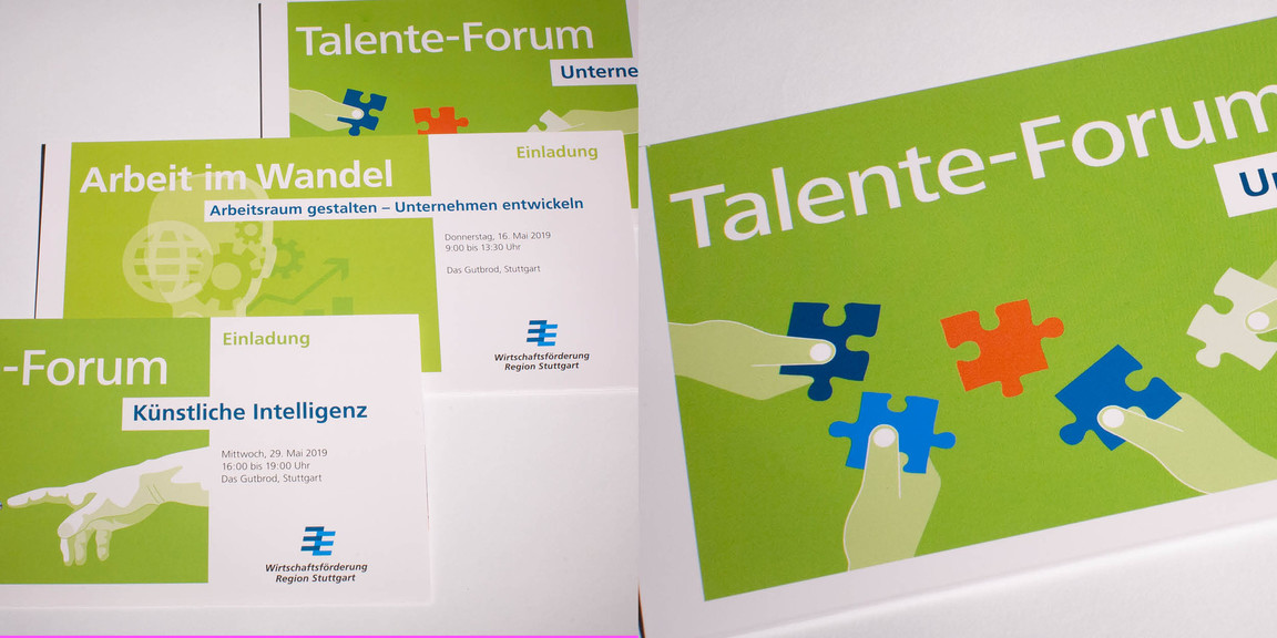 Talente-Forum – verschiedene Titelgrafiken