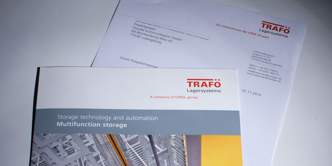 Trafö – Broschüre und Briefbogen